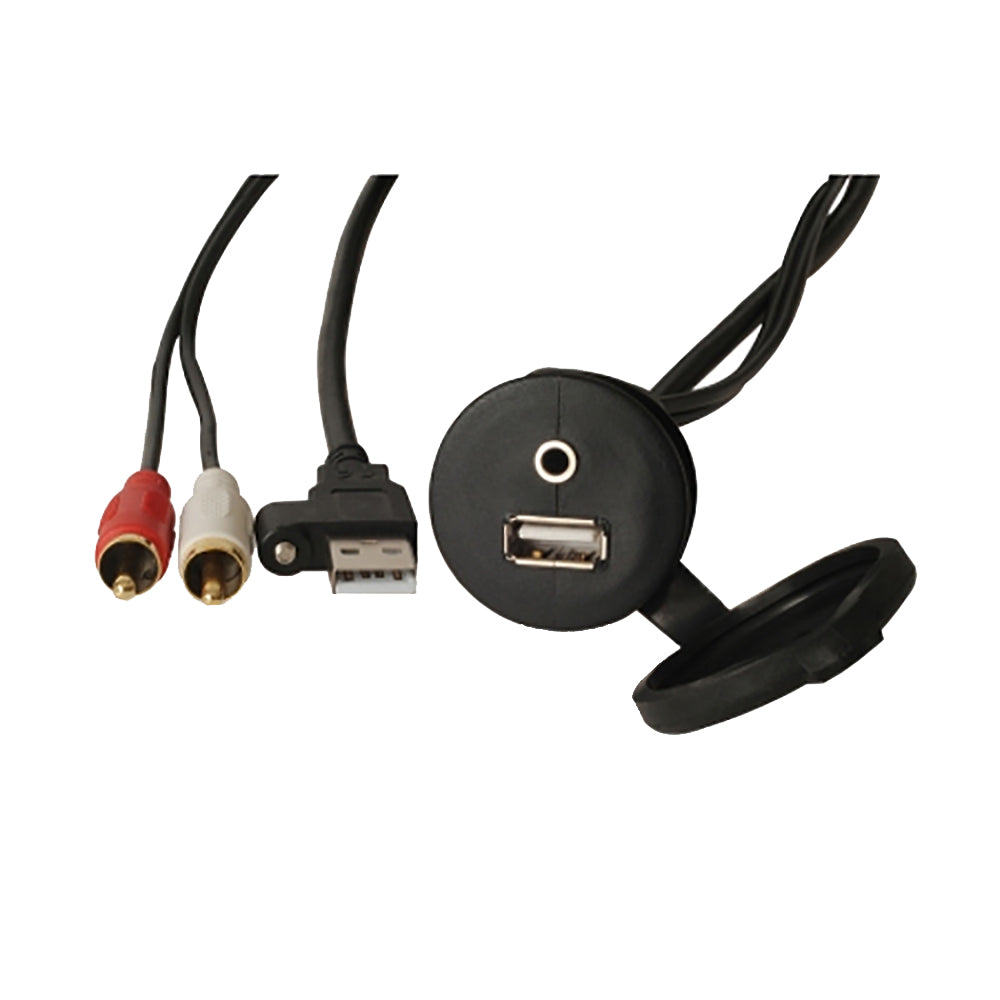 Fusion MS-CBUUSB3.5 Panel Mount USB and 3.5mm Headphone Jack