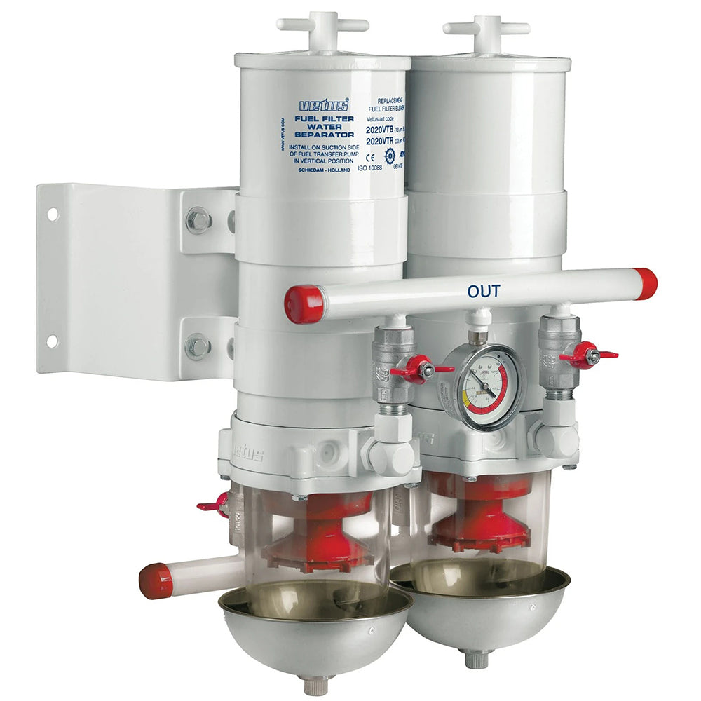 Vetus Water separator/fuel filter CE/ABYC, 2 in line, 30 micron, max. 12 ltr/min. (681 l/h)