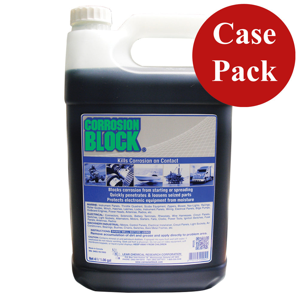 Corrosion Block Liquid 4-Liter Refill - Non-Hazmat, Non-Flammable and Non-Toxic Case of 4
