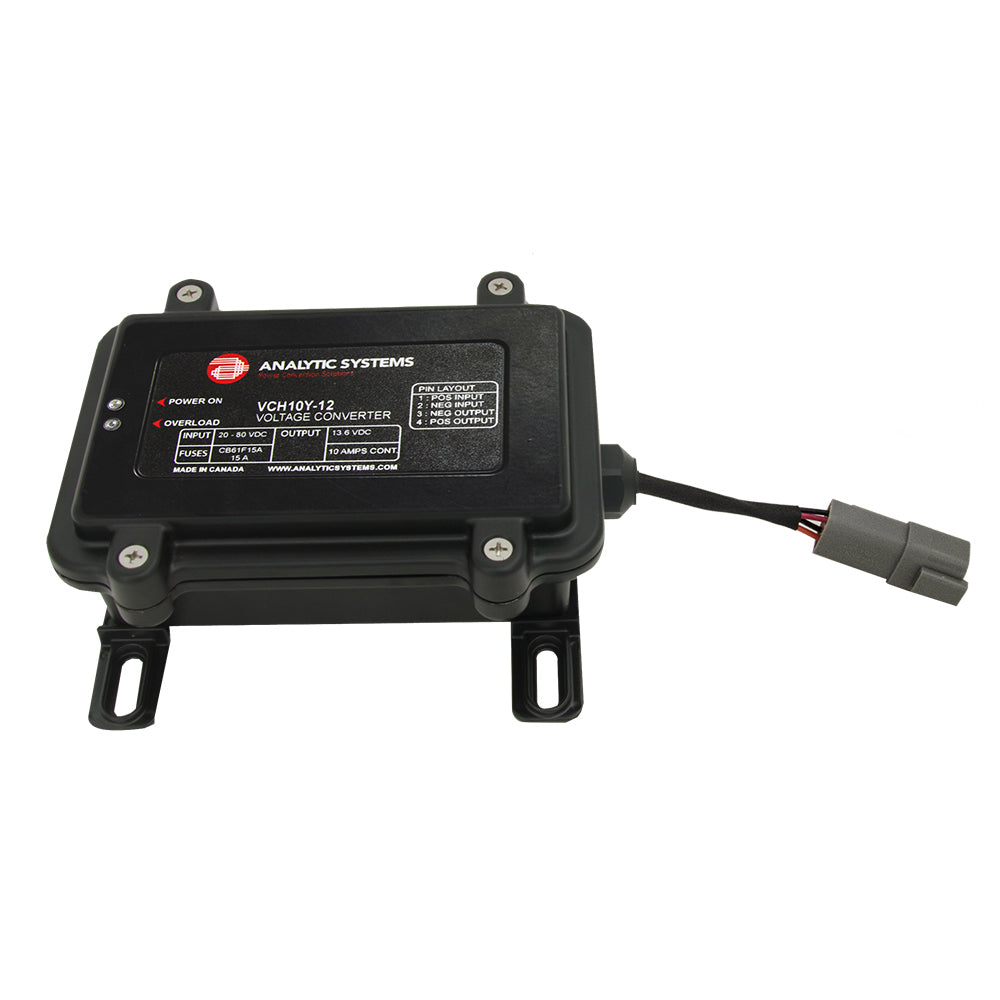 Analytic Systems Waterproof IP66 DC Converter 10A, 12V Out 20-80V In, Ruggedized (VCH10W-12)