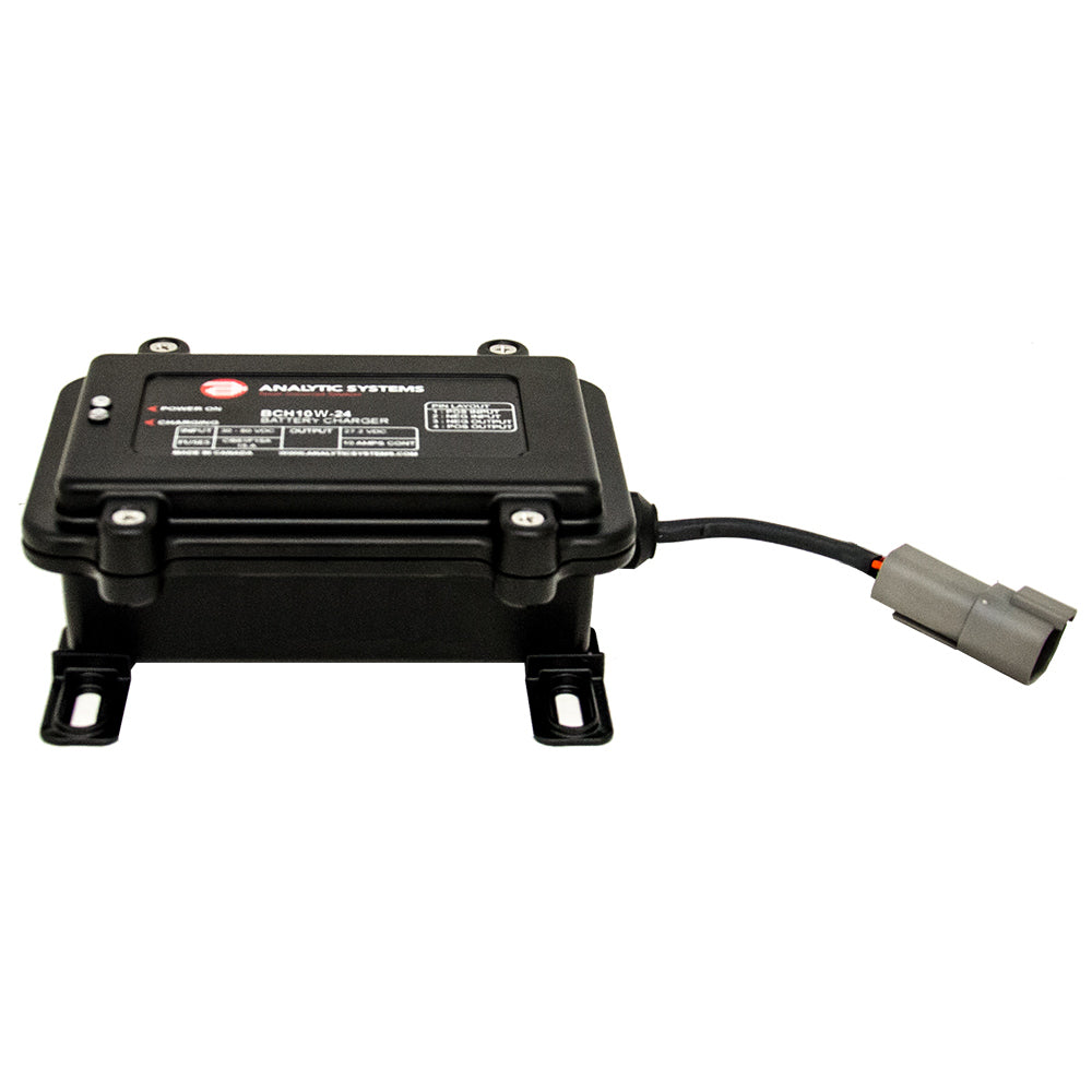 Analytic Systems Waterproof IP66 DC Battery Charger 10A, 12V Out, 20-80V In, Ruggedized (BCH10W-12)