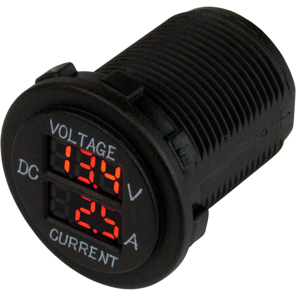 Sea-Dog Round Voltage and Amp Meter - 6V-30V and 0 Amp - 10 Amp Meter