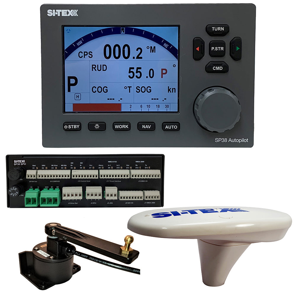 SI-TEX SP38-18 Autopilot Core Pack Including Compact GPS Compass and Rotary Feedback, No Pump