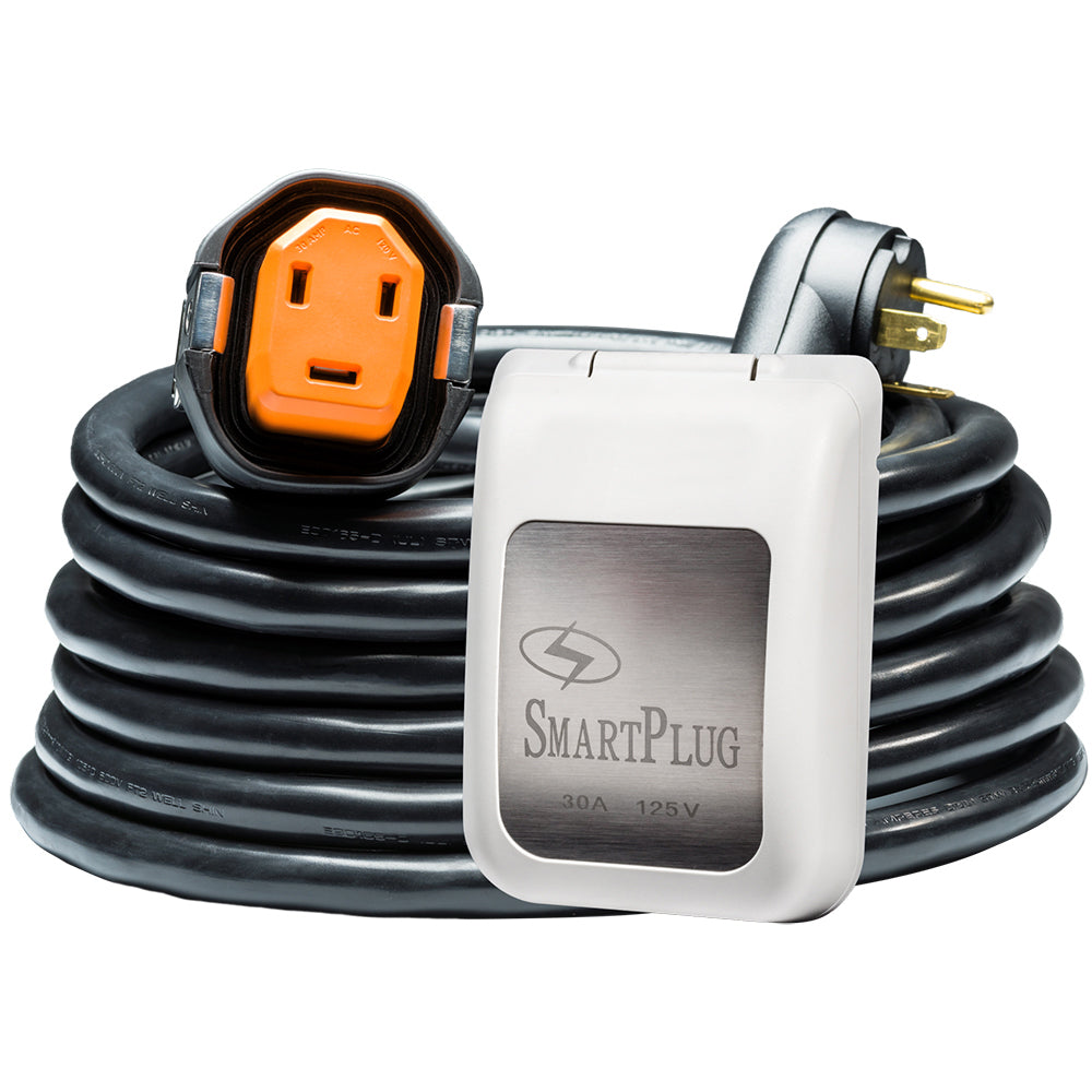 SmartPlug RV Kit 30 AMP Dual Configuration Cordset and White Inlet Combo - 30' (R30303BM30PW)