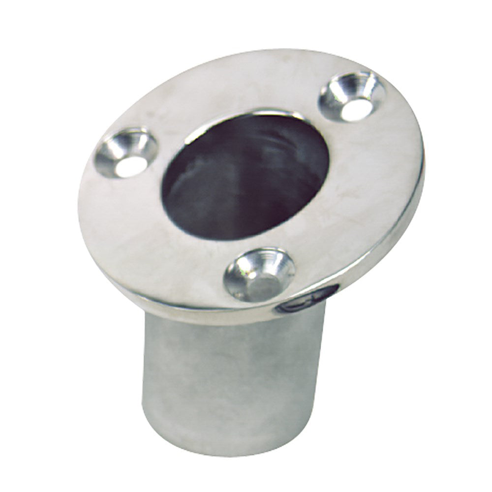 Sea-Dog Flush Mount Flagpole Socket - 25 degree - 1-1/4" ID - 316 Stainless Steel