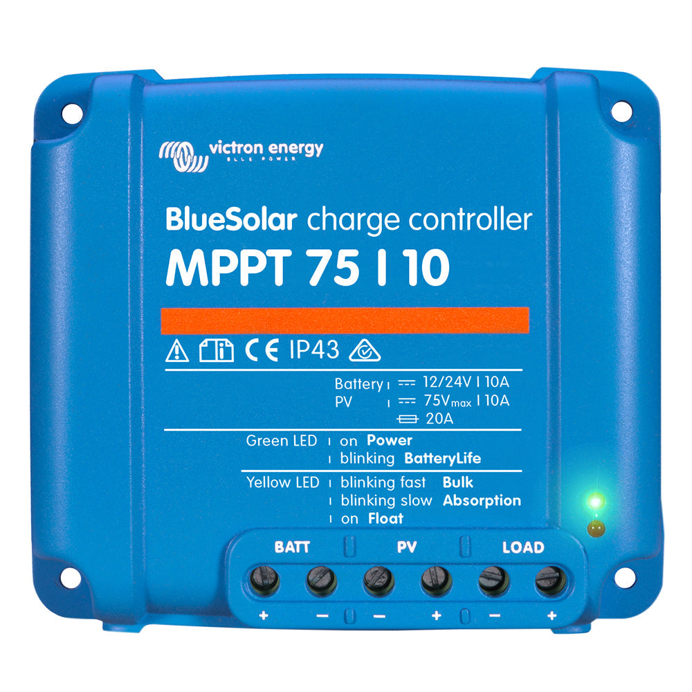 Victron BlueSolar MPPT Charge Controller - 75V - 10AMP - UL Approved (SCC010010050R)