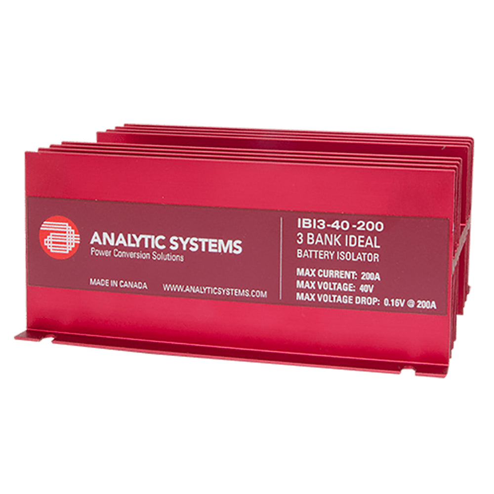 Analytic Systems 200A, 40V 3-Bank Ideal Battery Isolator (IBI3-40-200)