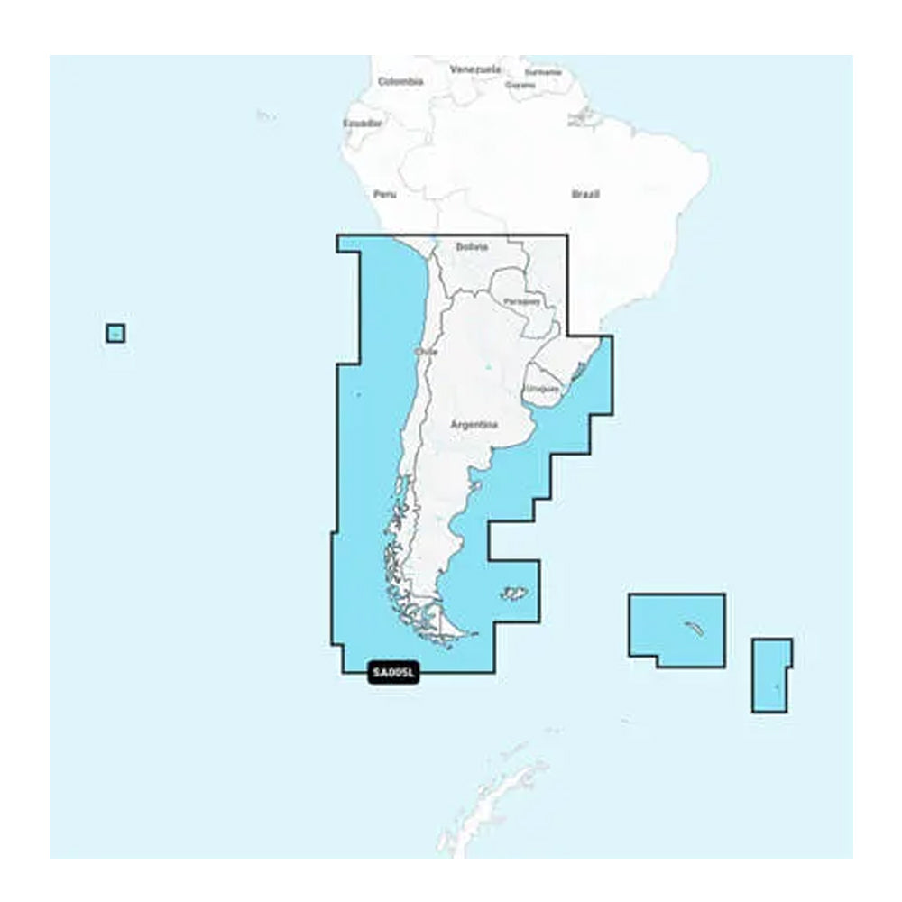 Garmin Navionics+ NSSA005L - Chile, Argentina and Easter Island - Marine Chart