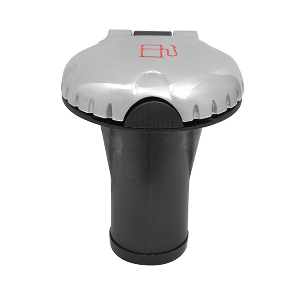 Attwood Deck Fill f/Carbon Canister System - Straight Body and Scalloped Chrome Cap