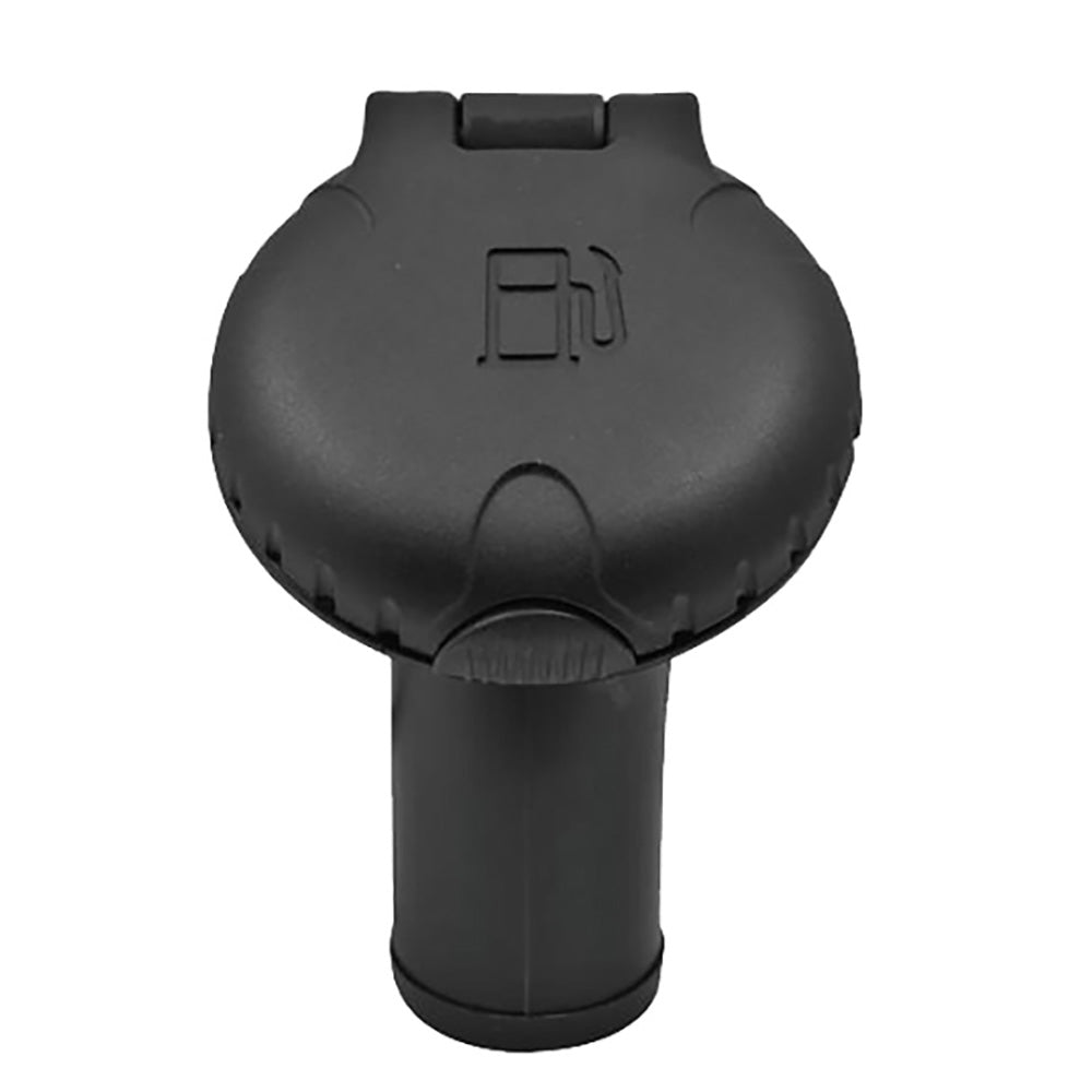 Attwood Deck Fill f/Carbon Canister System - Angled Body and Scalloped Black Plastic Cap