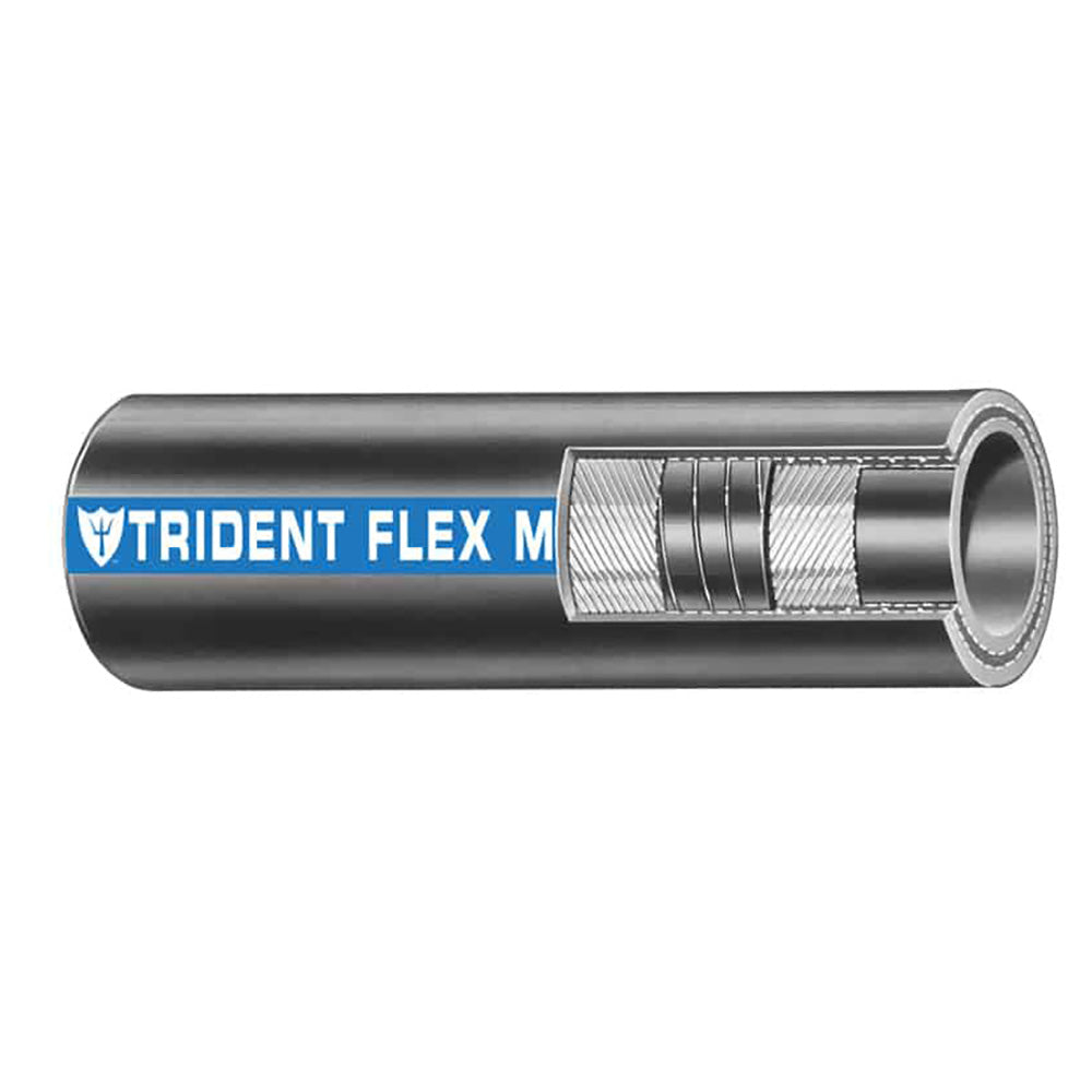 Trident Marine 1-1/4" x 50' Coil Flex Marine Wet Exhaust and Water Hose - Black