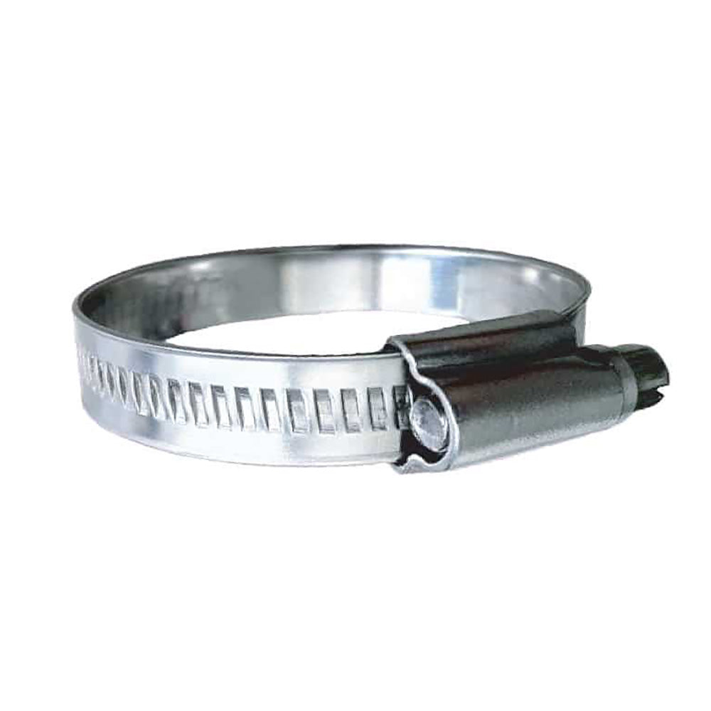 Trident Marine 316 SS Non-Perforated Worm Gear Hose Clamp - 15/32" Band - (7/8" - 1-1/4") Clamping Range - 10-Pack - SAE Size 12