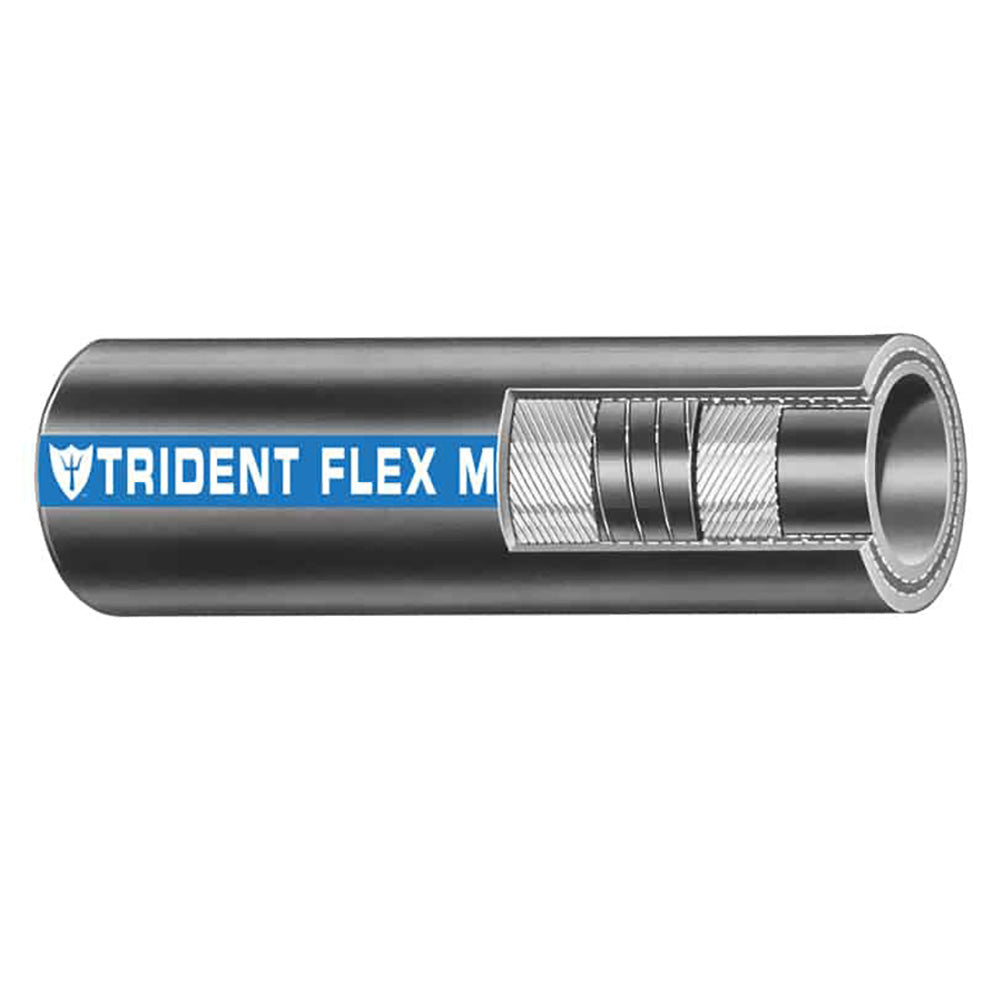 Trident Marine 1-1/2" Flex Marine Wet Exhaust and Water Hose - Black - Sold by the Foot