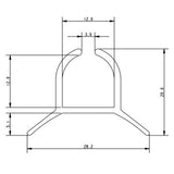 Allen 5400 mm Luff Track Undrilled & Anodised Black_Additional1