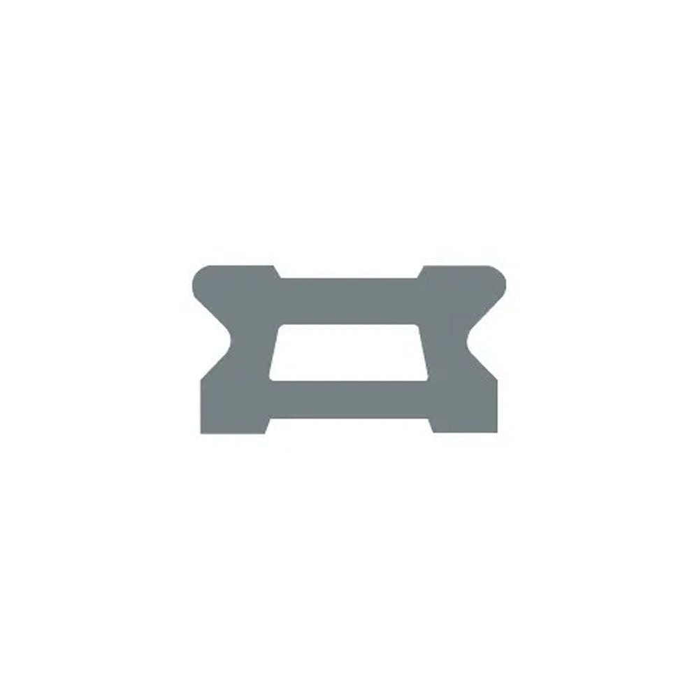 Allen 3000 mm Alloy Track Anodised - Black (100 mm Fixing Hole)