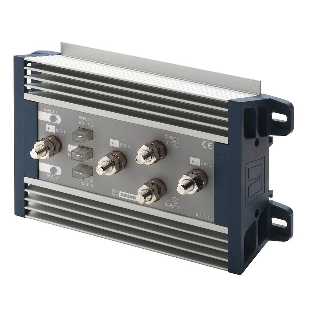 Vetus Battery splitter, 12/24 Volt, with 2 x 150A inputs and 3 outputs