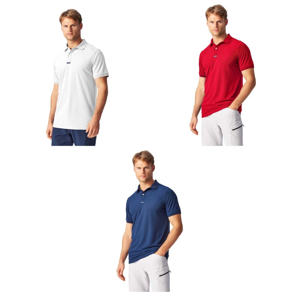 Henri-Lloyd Shirts & Polos - Dri-Fast Polo - White, Red & Navy Blue - Size: M - Pack of 3