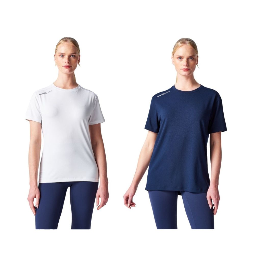 Henri-Lloyd Shirts & Polos - Dri-Fast SS Tee - White & Navy Blue (Women) - Size: M - Pack of 2
