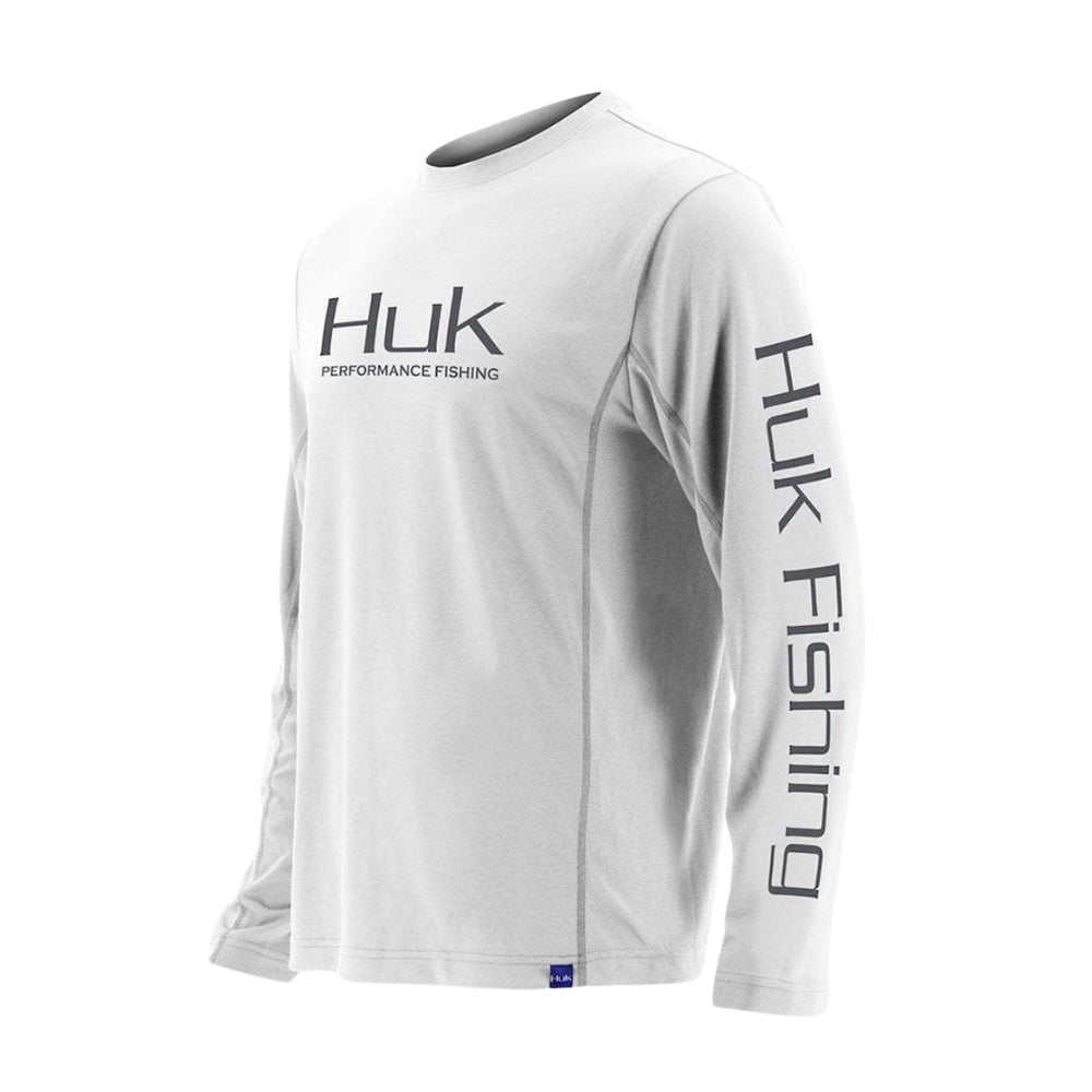 HUK Shirts & Polos - Icon LS - White & Light Blue - Size: S - Pack of 2
