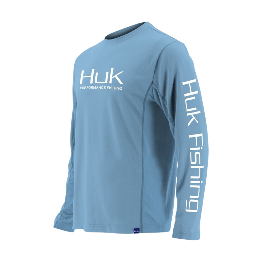 HUK Shirts & Polos - Icon LS - White & Light Blue - Size: S - Pack of 2