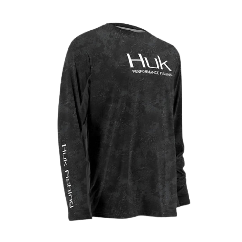HUK Shirts & Polos - Icon Camo LS SubPhantis - Black & Blue - Size: S - Pack of 2