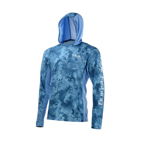 HUK Shirts & Polos - Icon Camo Hoodie - Grey / Blue & Blue - Size: S - Pack of 2