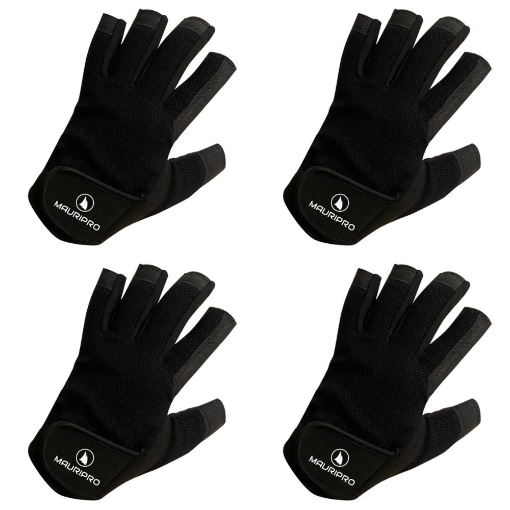 MAURIPRO Gloves - MZ2 Day Sailing Short Fingers - Size: S / M / L / XL - Pack of 4