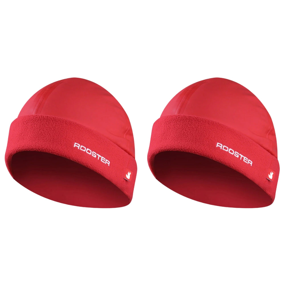 Rooster Headwear - Pro Aquafleece Beanie - Red - Size: S / XL - Pack of 2