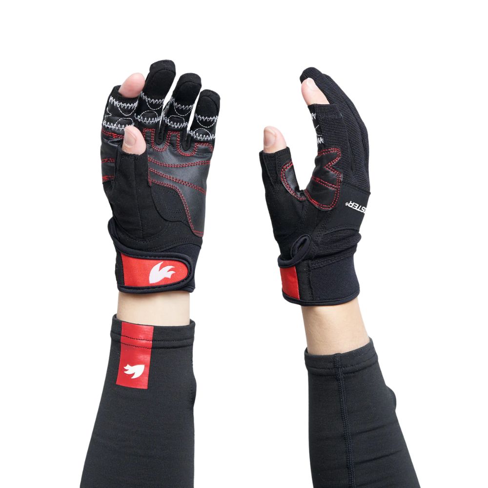 Rooster Gloves - Pro Race 2 Fingers Cut - Black - Size: XL