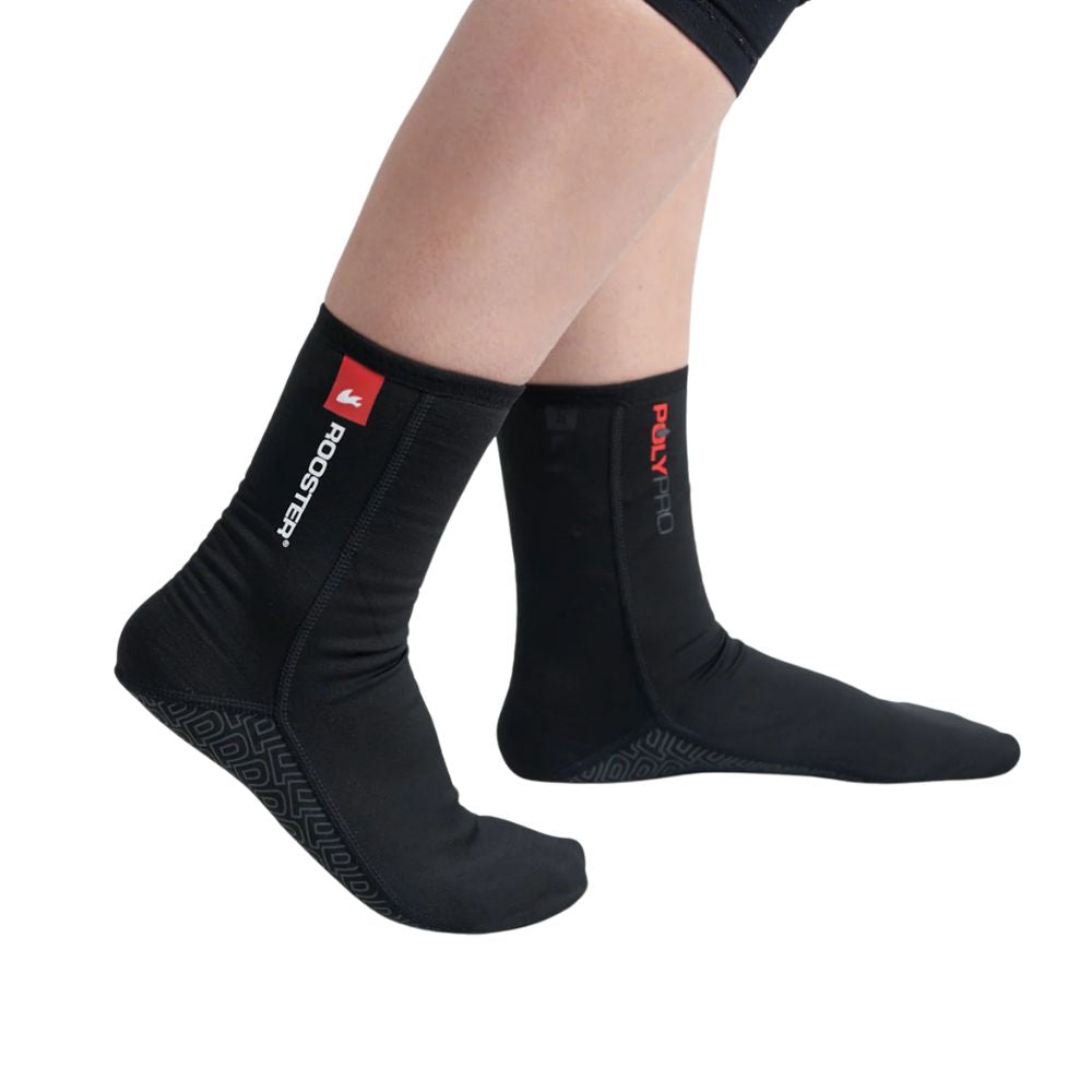Rooster Gloves - PolyPro Socks Glove Liner - Black - Size: XL / XXL