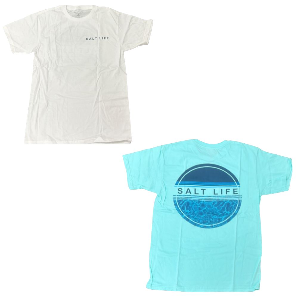 SALT LIFE Shirts & Polos - Polo - White & Turquoise - Size: S - Pack of 2