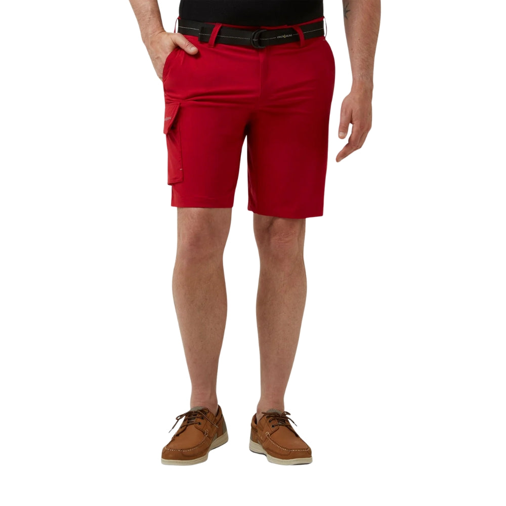 Crazy 4 Sailing Deck w/ belt Coastal Shorts (Red)