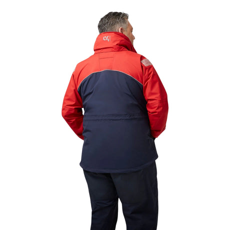 Crazy 4 Sailing Bergen Men (Oversize) - Offshore Men's Jacket - 4XL / 5XL (Red / Navy)