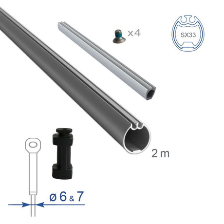Facnor Extrusion Assembly (2m - 6-7mm) for FD170 / LS070 / LS130 / LX100 / LX130 Furlers