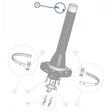 Facnor Bottom Extrusion Telescopic Section Screw & Washer for FD210 / FD230 Furlers