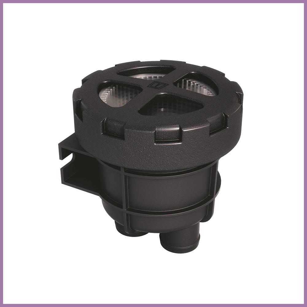 Vetus Cooling water strainer type 330 with aluminium lid, hose connections Ø 32 mm