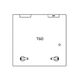 Goiot Magic Flush Hatch - 22 23/32 x 22 23/32 in. (577 x 577 mm) (Grey Acrylic/Aluminum Frame) - Size T60