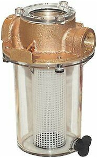 GROCO ARG-1500 Series 1-1/2" Raw Water Strainer w/Non-Metallic Plastic Basket
