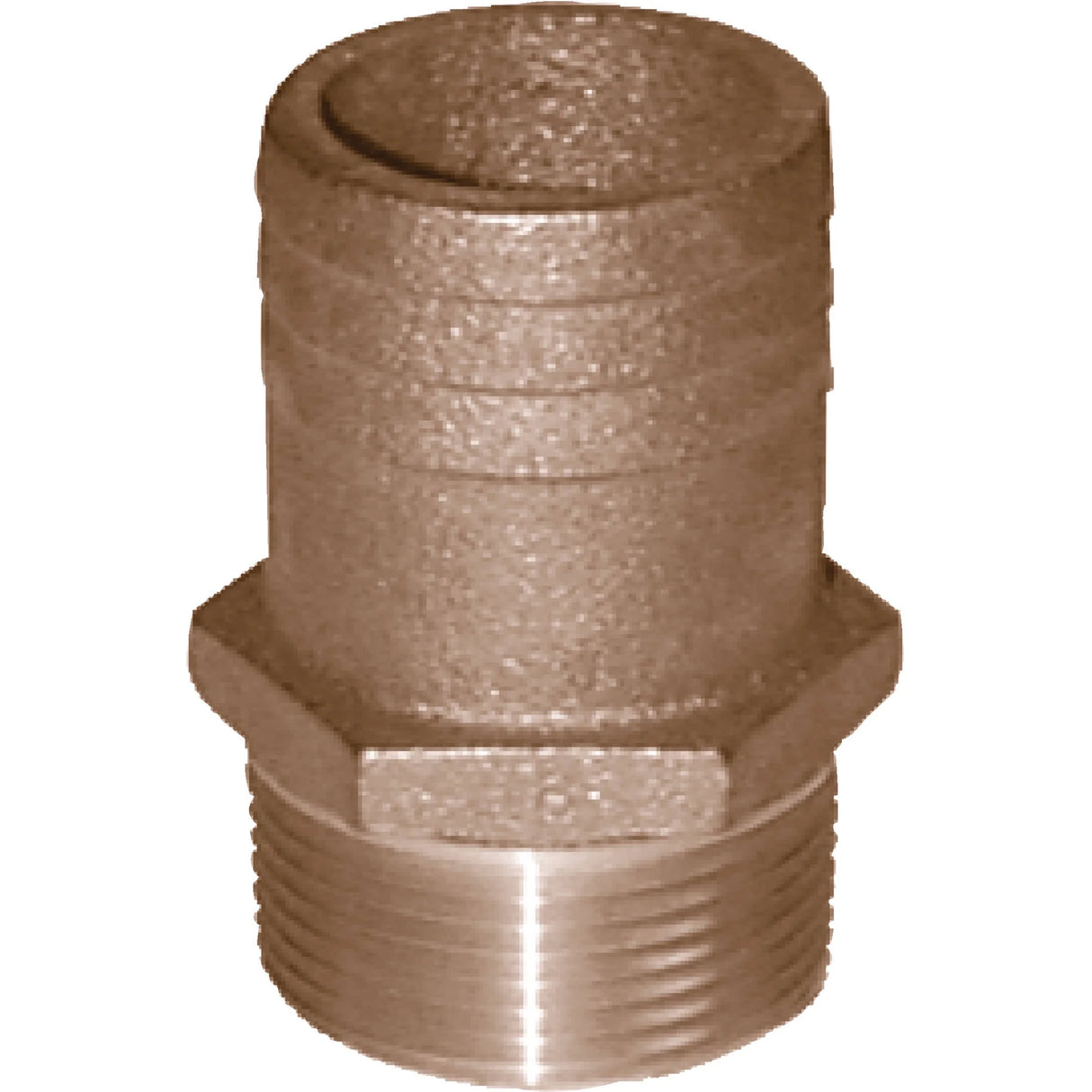 GROCO 1" NPT x 1-1/4" Bronze Full Flow Pipe to Hose Straight Fitting