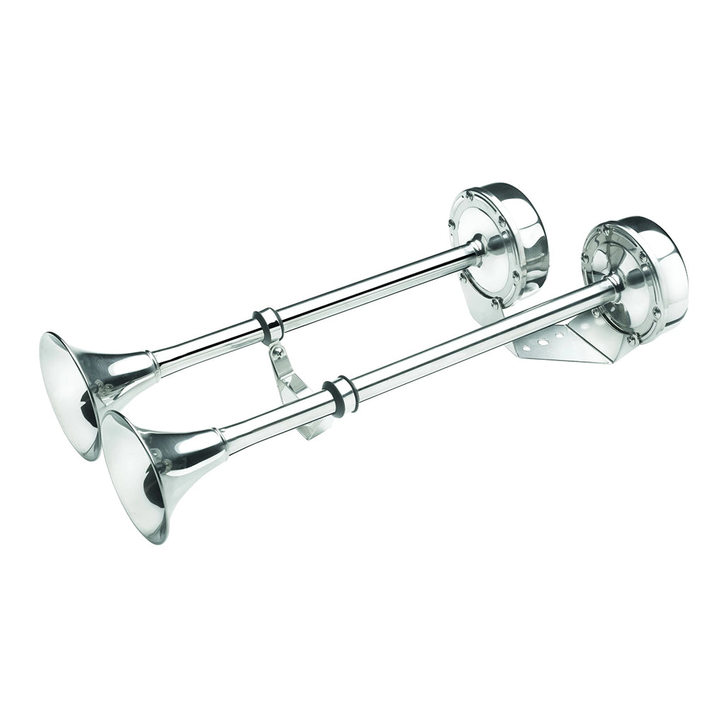 Vetus Double trumpet horn, 24 V, stainless steel. Set high pitch and low pitch