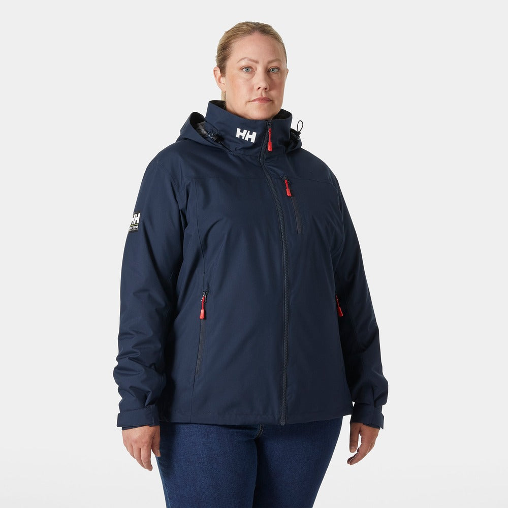 Helly Hansen Women's Hooded Crew Midlayer Plus Jacket 2.0 - Navy