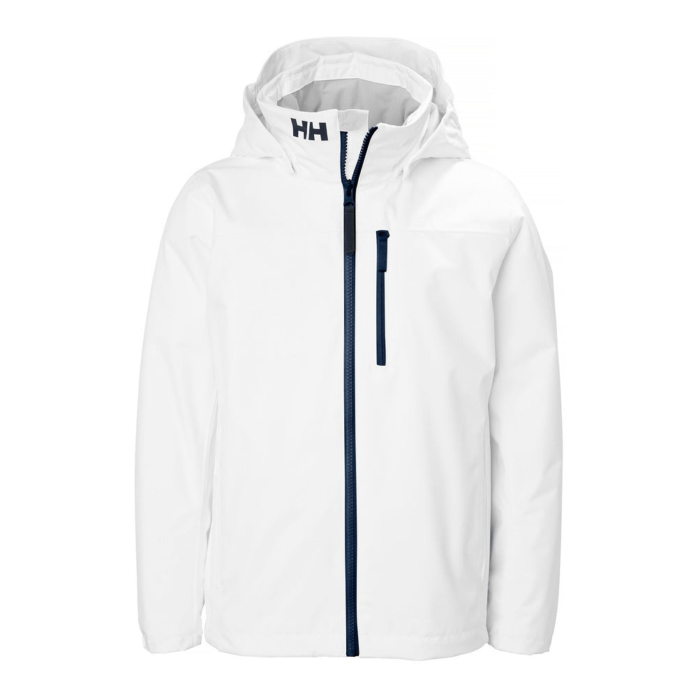 Helly Hansen Juniors' Crew Hooded Midlayer Jacket 2.0 - White