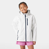 Helly Hansen Juniors' Crew Hooded Midlayer Jacket 2.0 - White