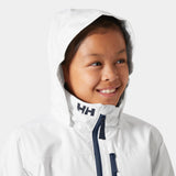 Helly Hansen Juniors' Crew Hooded Midlayer Jacket 2.0 - White