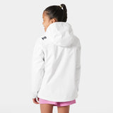 Helly Hansen Juniors' Crew Hooded Midlayer Jacket 2.0 - White