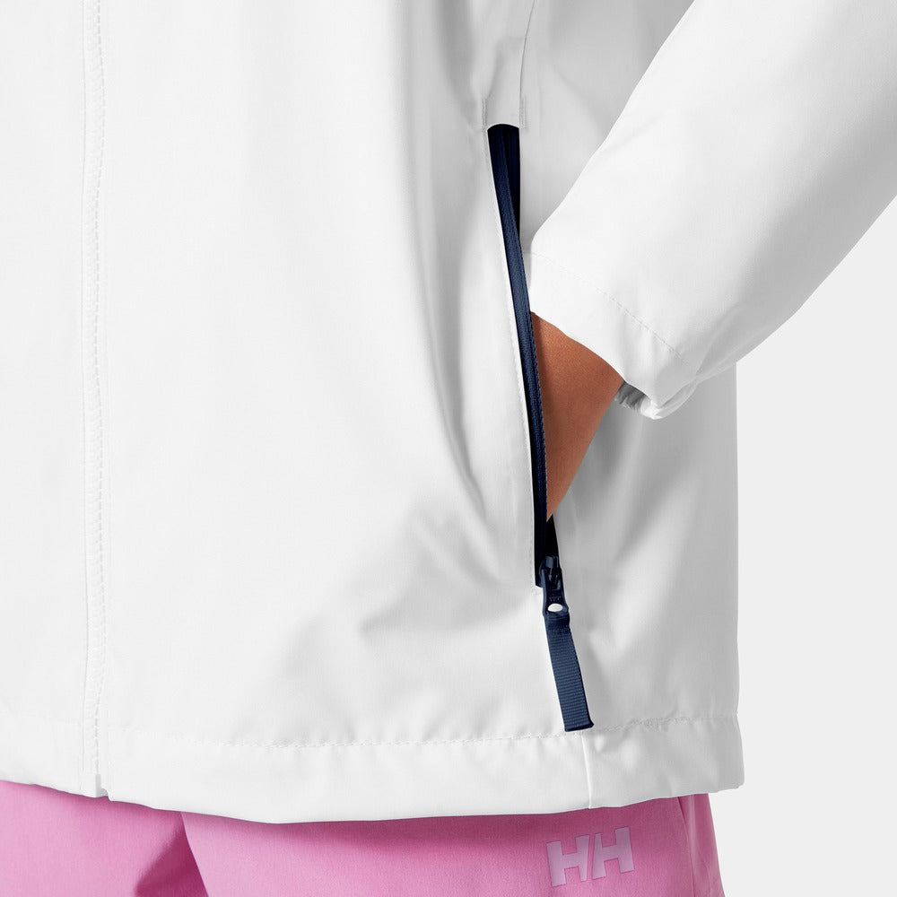 Helly Hansen Juniors' Crew Hooded Midlayer Jacket 2.0 - White