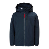 Helly Hansen Juniors' Crew Hooded Midlayer Jacket 2.0 - Navy