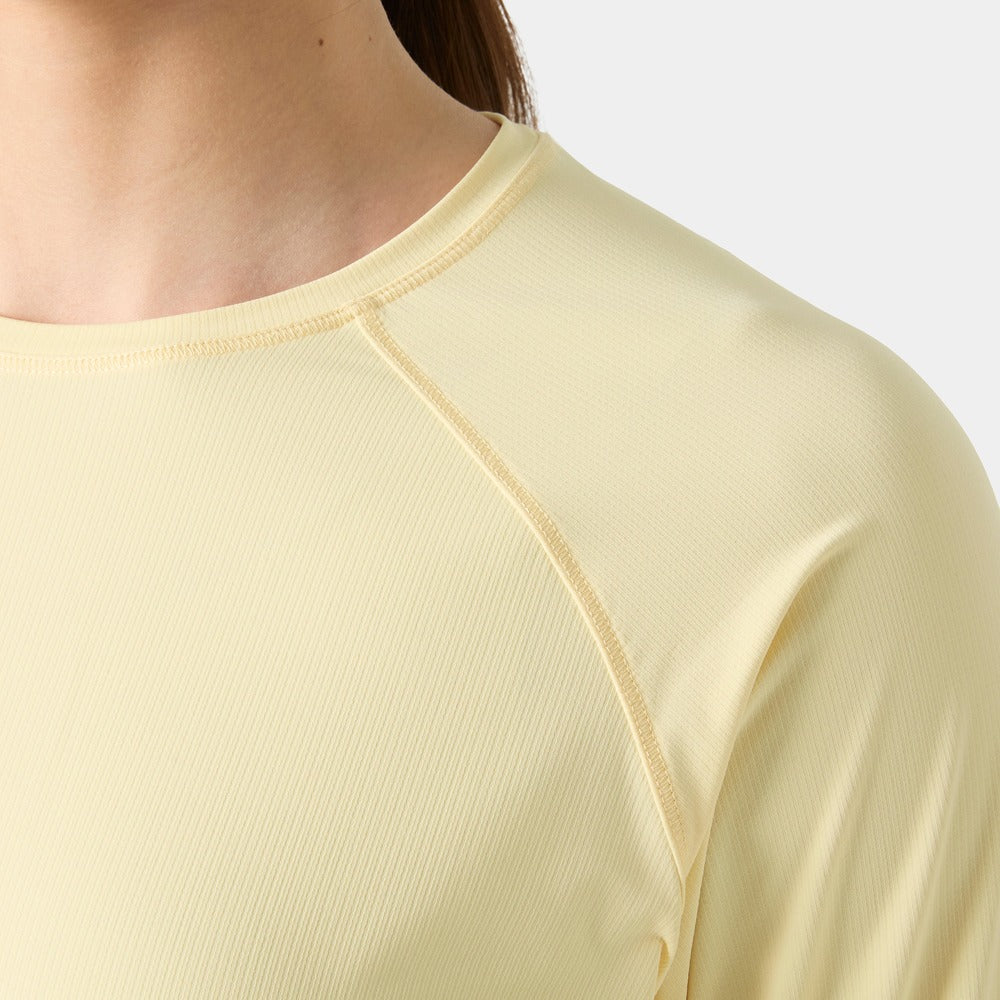 Helly Hansen Women's Shine Long Sleeve Crew - Yellow Cream