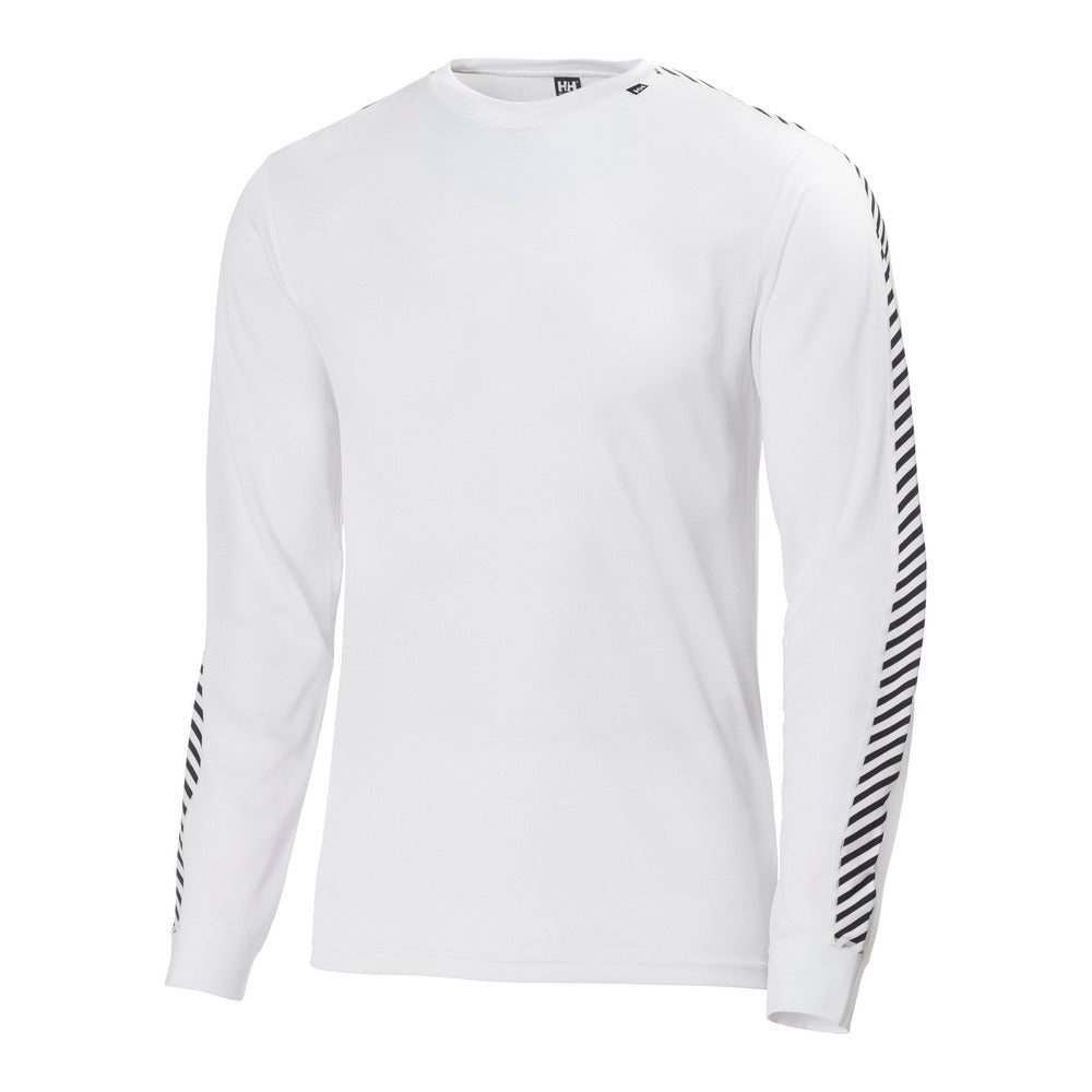 Helly Hansen Men's HH Lifa Stripe Crew Ski Base Layer - White
