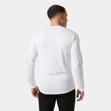 Helly Hansen Men's HH Lifa Stripe Crew Ski Base Layer - White